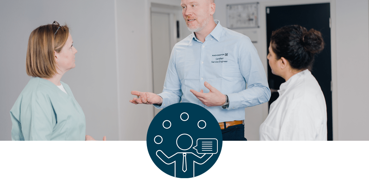 随时提供支持。雷度米特服务工程师与医院工作人员